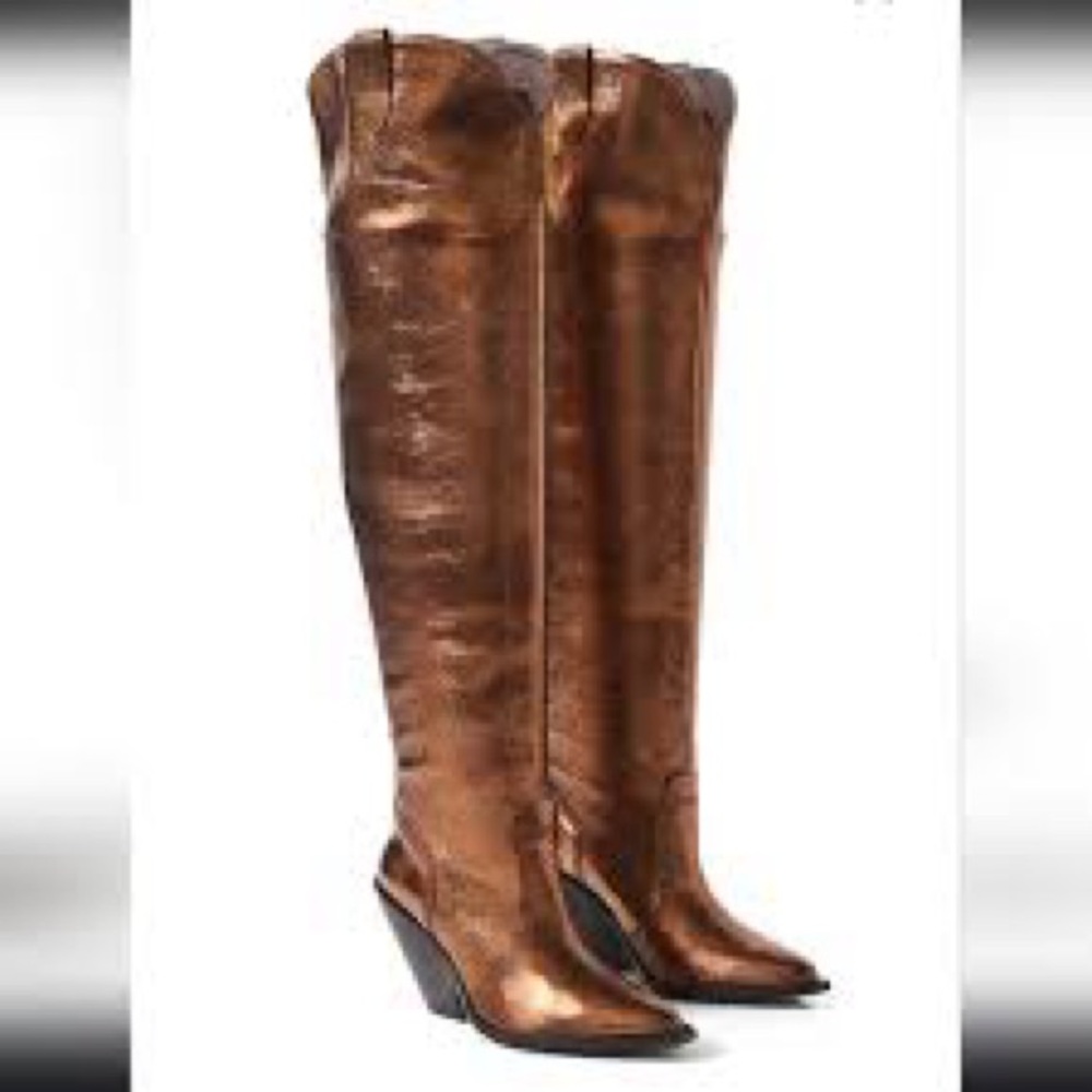 Free People Triple Crown Boot Bronze Metallic